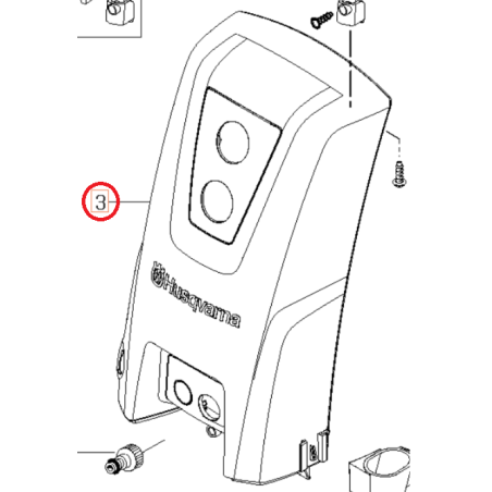 COUVERCLE AVANT 593660801 ORIGINAL HUSQVARNA | Newgardenstore.eu