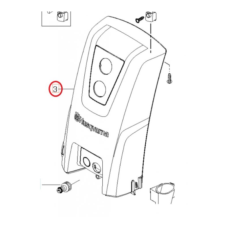 TAPA FRONTAL 593660701 ORIGINAL HUSQVARNA