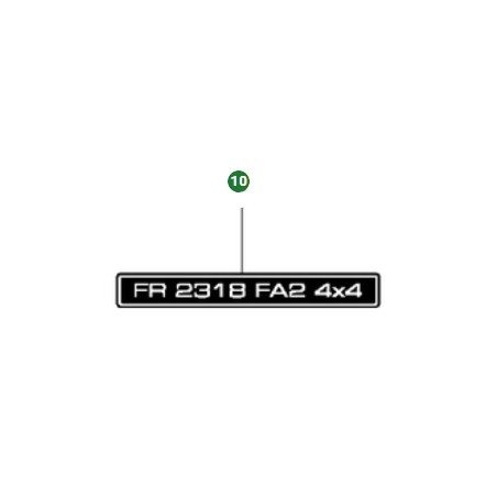 DECAL FR 2318 FA2 4X4 502292610 ORIGINAL HUSQVARNA | Newgardenstore.eu