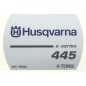 ETIQUETA ARRANQUE 445E 544377101 ORIGINAL HUSQVARNA