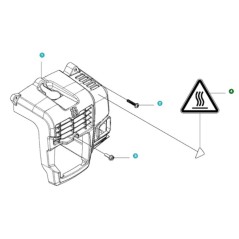 WARNING LABEL 521553601 ORIGINAL HUSQVARNA | Newgardenstore.eu