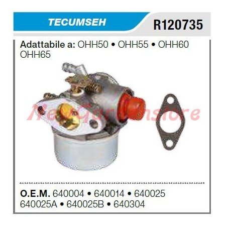 TECUMSEH carburateur tondeuse à gazon tondeuse OHH50 OHH55 OHH60 R120735 | Newgardenstore.eu