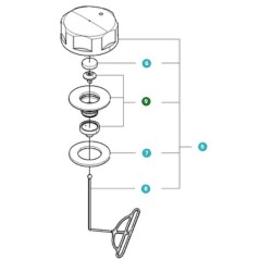 JOINTS DE BOUCHON DE MÉLANGE 515369401 ORIGINAL HUSQVARNA