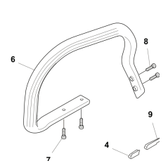 POIGNÉE TUBULAIRE 536558101 ORIGINAL HUSQVARNA | Newgardenstore.eu