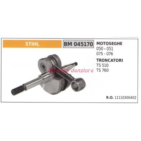 STIHL chain saw motor shaft 050 051 075 076 045170 | Newgardenstore.eu