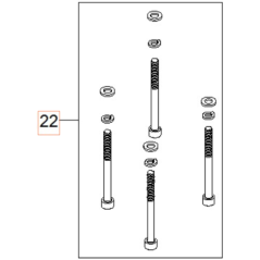 KIT 4 SCHRAUBEN 596288801 ORIGINAL HUSQVARNA | Newgardenstore.eu