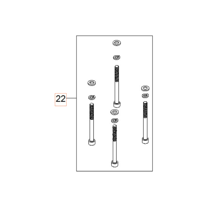 KIT 4 SCHRAUBEN 596288801 ORIGINAL HUSQVARNA