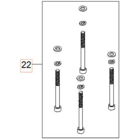 KIT 4 SCREWS 596288801 ORIGINAL HUSQVARNA | Newgardenstore.eu