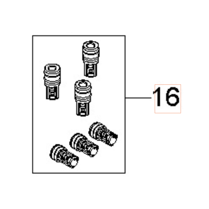 KIT 6 STÜCK EINLASSVENTIL 592617699 ORIGINAL HUSQVARNA