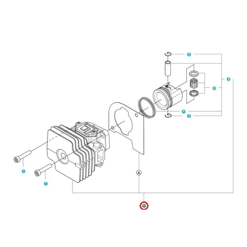 COMPLETE CYLINDER KIT 546057601 HUSQVARNA ORIGINAL