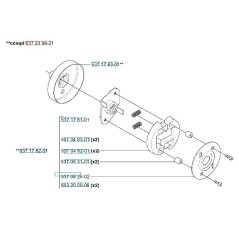 KIT D'EMBRAYAGE AVEC PIGNON 537239401 ORIGINAL HUSQVARNA