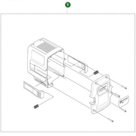 BATTERIEGEHÄUSE-KIT 538994401 ORIGINAL HUSQVARNA | Newgardenstore.eu