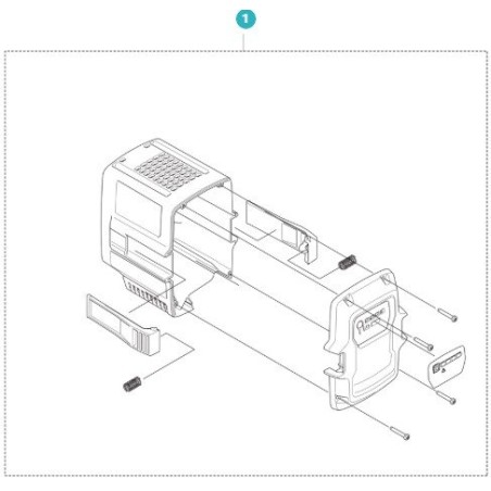 BATTERIEGEHÄUSE-KIT 40-B70 538992901 ORIGINAL HUSQVARNA | Newgardenstore.eu