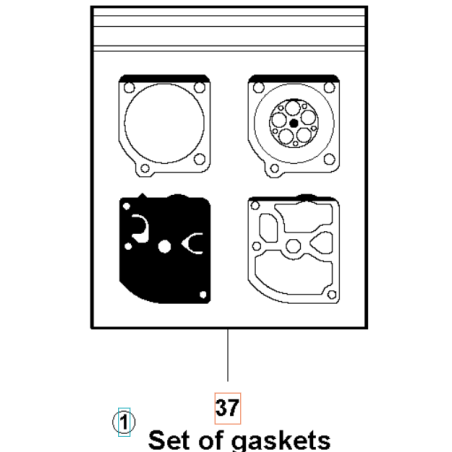 DIAPHRAGM KIT & SEALS 531004552 ORIGINAL HUSQVARNA | Newgardenstore.eu