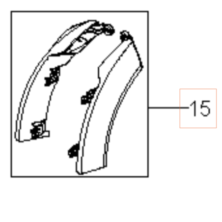 WHEEL FENDER KIT 597958001 ORIGINAL HUSQVARNA | Newgardenstore.eu