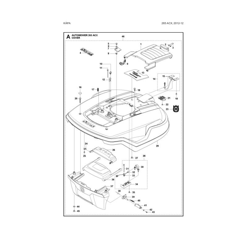 ACX-OBERKÖRPER-KIT 580292602 ORIGINAL HUSQVARNA