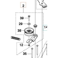 BELT TENSIONER KIT 580279001 ORIGINAL HUSQVARNA | Newgardenstore.eu