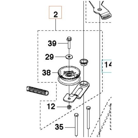 BELT TENSIONER KIT 580279001 ORIGINAL HUSQVARNA | Newgardenstore.eu