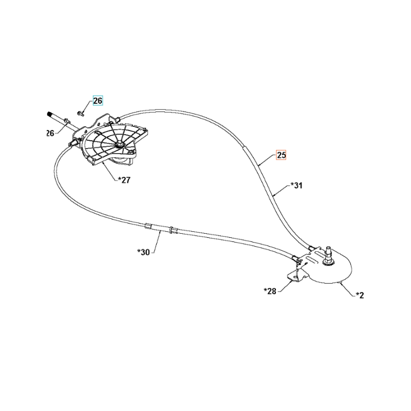 LEVA KIT CON CAVI 532428272 ORIGINALE HUSQVARNA