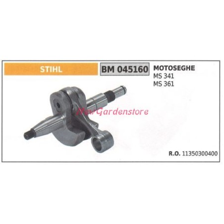 Eje de accionamiento STIHL para motor de motosierra MS 341 361 045160 | Newgardenstore.eu