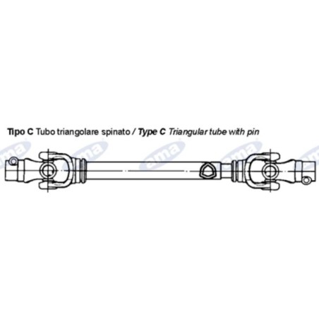 Zapfwelle AMA Kat. 2 CE-geprüft 2x800mm - 00956