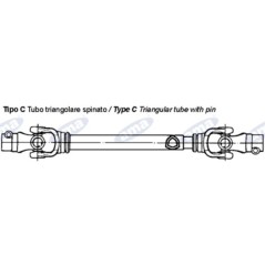 PTO shaft AMA Cat. 6 CE approved 6x800mm - 01728 | Newgardenstore.eu