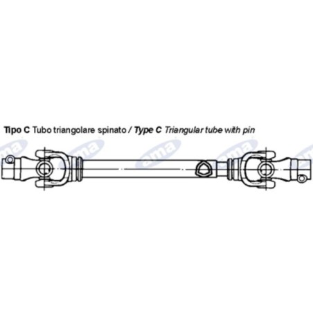 Zapfwelle AMA Kat. 6 CE-geprüft 6x800mm - 01728