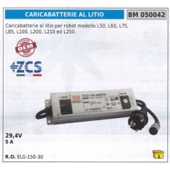 Lithium-Batterieladegerät für Roboter L50 L60 L75 L85 ZUCCHETTI 29,4 V 5 A 050042 | Newgardenstore.eu