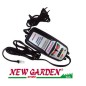 Cargador de batería 12 voltios 900 mA tester equipo taller jardinería 310030