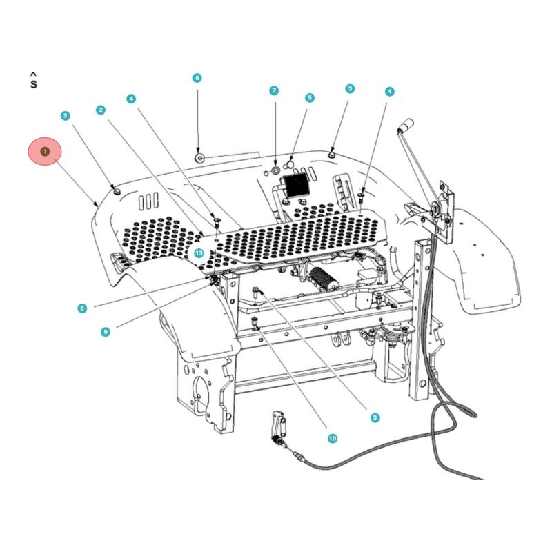 PEDANA 501062201 ORIGINALE HUSQVARNA