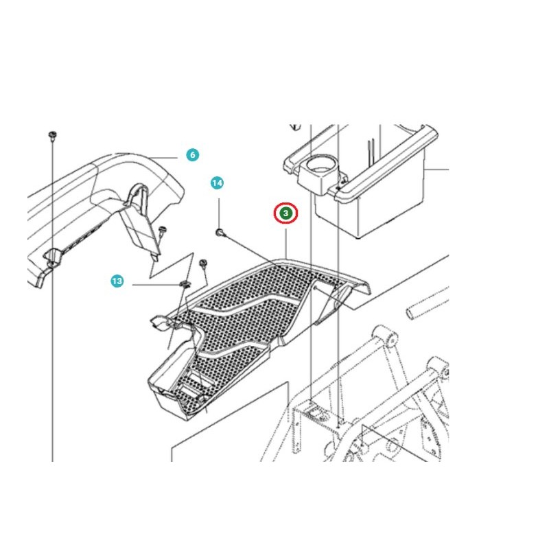 ESTRIBERA IZQUIERDO 521889102 ORIGINAL HUSQVARNA