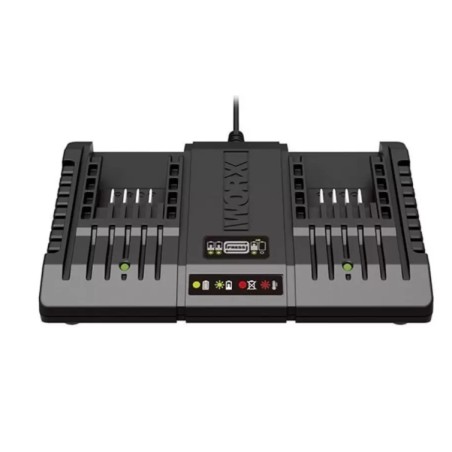 WA3772 - Cargador de baterías Worx de 20 V con doble estación | Newgardenstore.eu