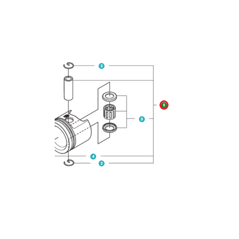 PISTON COMPLET 537536702 HUSQVARNA ORIGINE