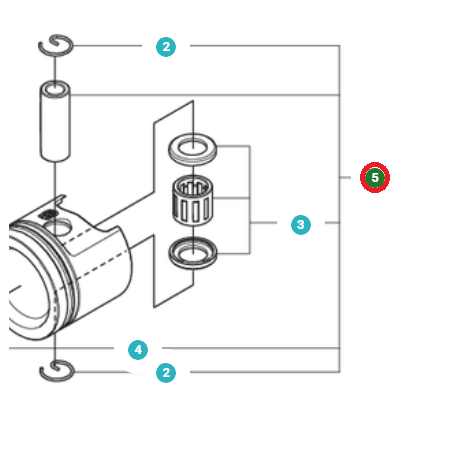 PISTON COMPLET 537536702 HUSQVARNA ORIGINE | Newgardenstore.eu