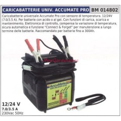ACCUMATE PRO universal charger with temperature sensor 12/24V 014802