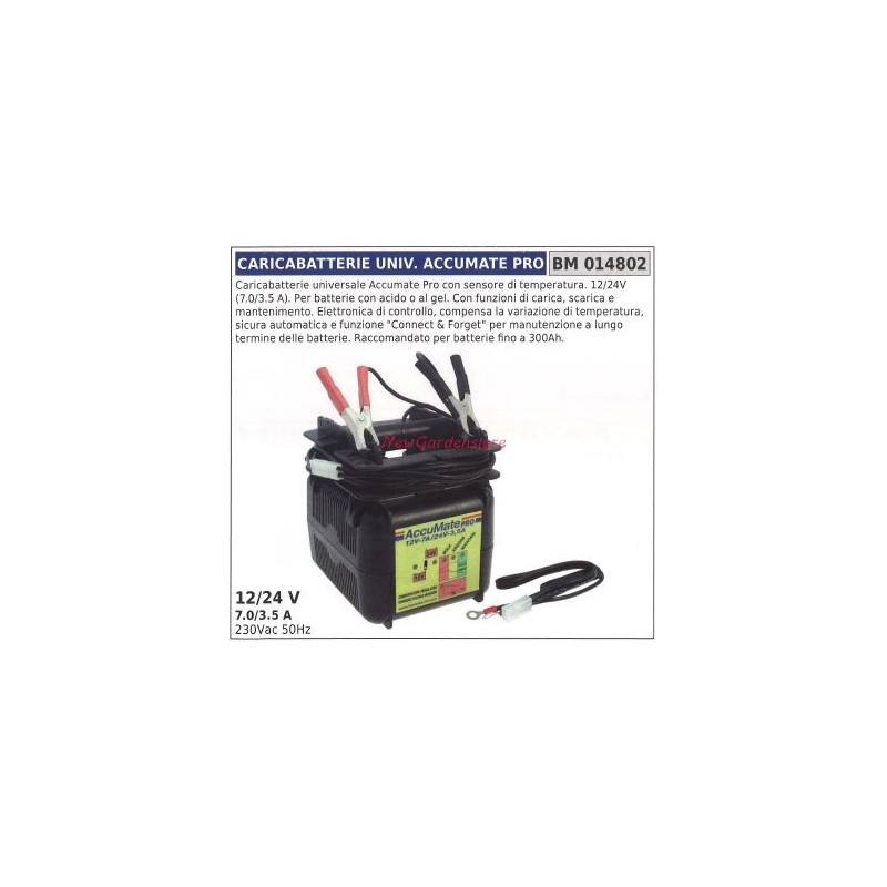 ACCUMATE PRO Universal-Ladegerät mit Temperaturfühler 12/24V 014802
