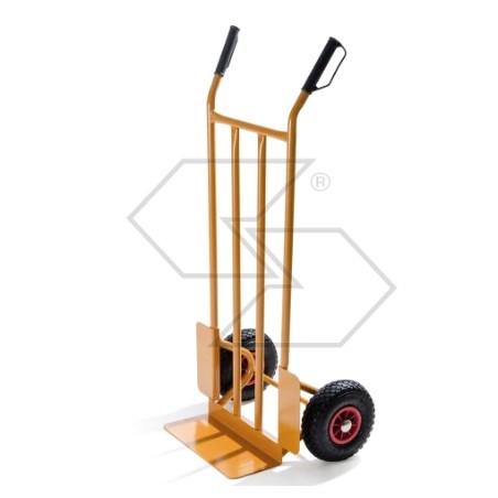 Carrello portatutto 110x57x48cm portata 200kg ruote pneumatiche manopole gomma | Newgardenstore.eu