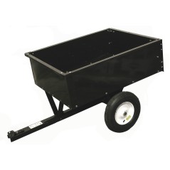 Chariot métallique extractible pour tracteur de pelouse 103 x 78 x 32 cm