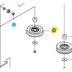 PULLEY 597922601 ORIGINAL HUSQVARNA