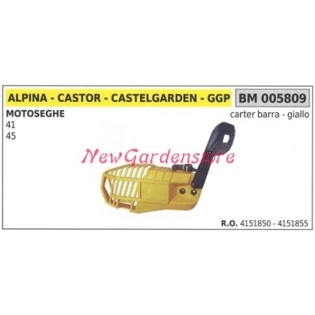 Couvercle de chaîne pour moteur de tronçonneuse ALPINA carter 41 45 005809 | Newgardenstore.eu