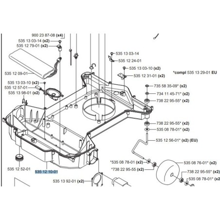 CORPS INFÉRIEUR 584616701 ORIGINAL HUSQVARNA | Newgardenstore.eu