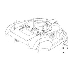 KÖRPER FÜR SOLAR HYBRID 510096705 ORIGINAL HUSQVARNA