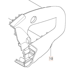 SEMI-HANDLE (HVA CONSTRUCTION) 599198801 ORIGINAL HUSQVARNA | Newgardenstore.eu