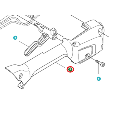 HALBGRIFF RECHTS 577013202 ORIGINAL HUSQVARNA | Newgardenstore.eu