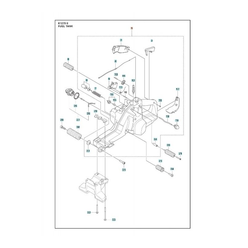 RÉSERVOIR (K1270) 598806403 ORIGINAL HUSQVARNA