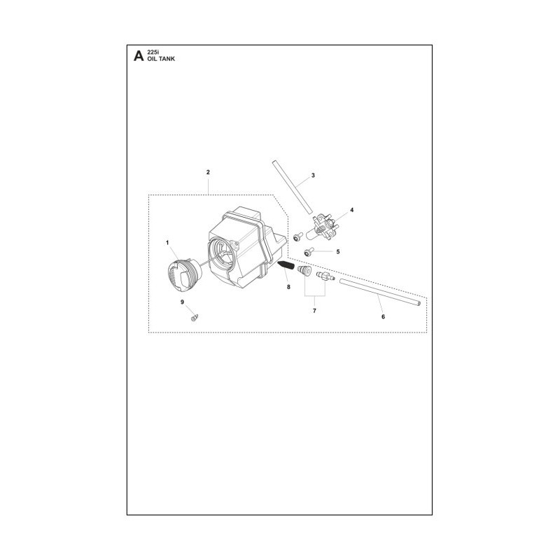 RÉSERVOIR D'HUILE COMPLET 537648201 HUSQVARNA ORIGINE