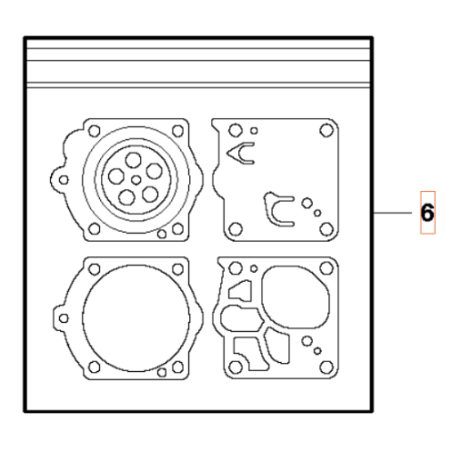 SERIES OF DIAPHRAGM AND SEALS 503597403 ORIGINAL HUSQVARNA | Newgardenstore.eu