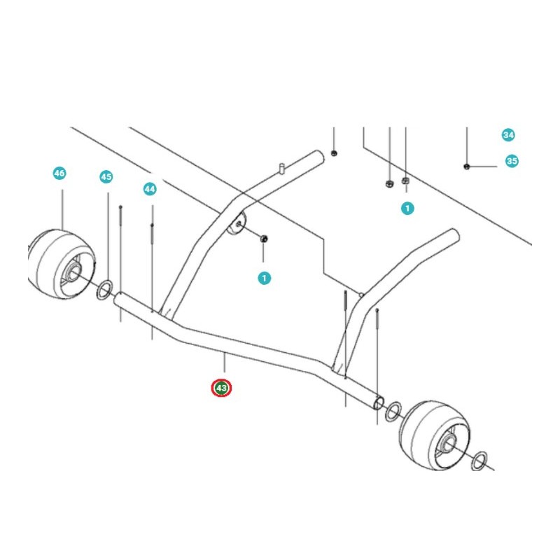 SUPPORT SUPPORT DE ROUE 522451902 ORIGINAL HUSQVARNA