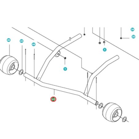 WHEEL HOLDER BRACKET 522451902 ORIGINAL HUSQVARNA | Newgardenstore.eu