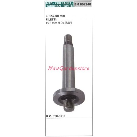 MTD 002240 lawn tractor mower mower blade hub shaft | Newgardenstore.eu